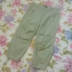 French cuff cotton cargo pants Capri trouser 8